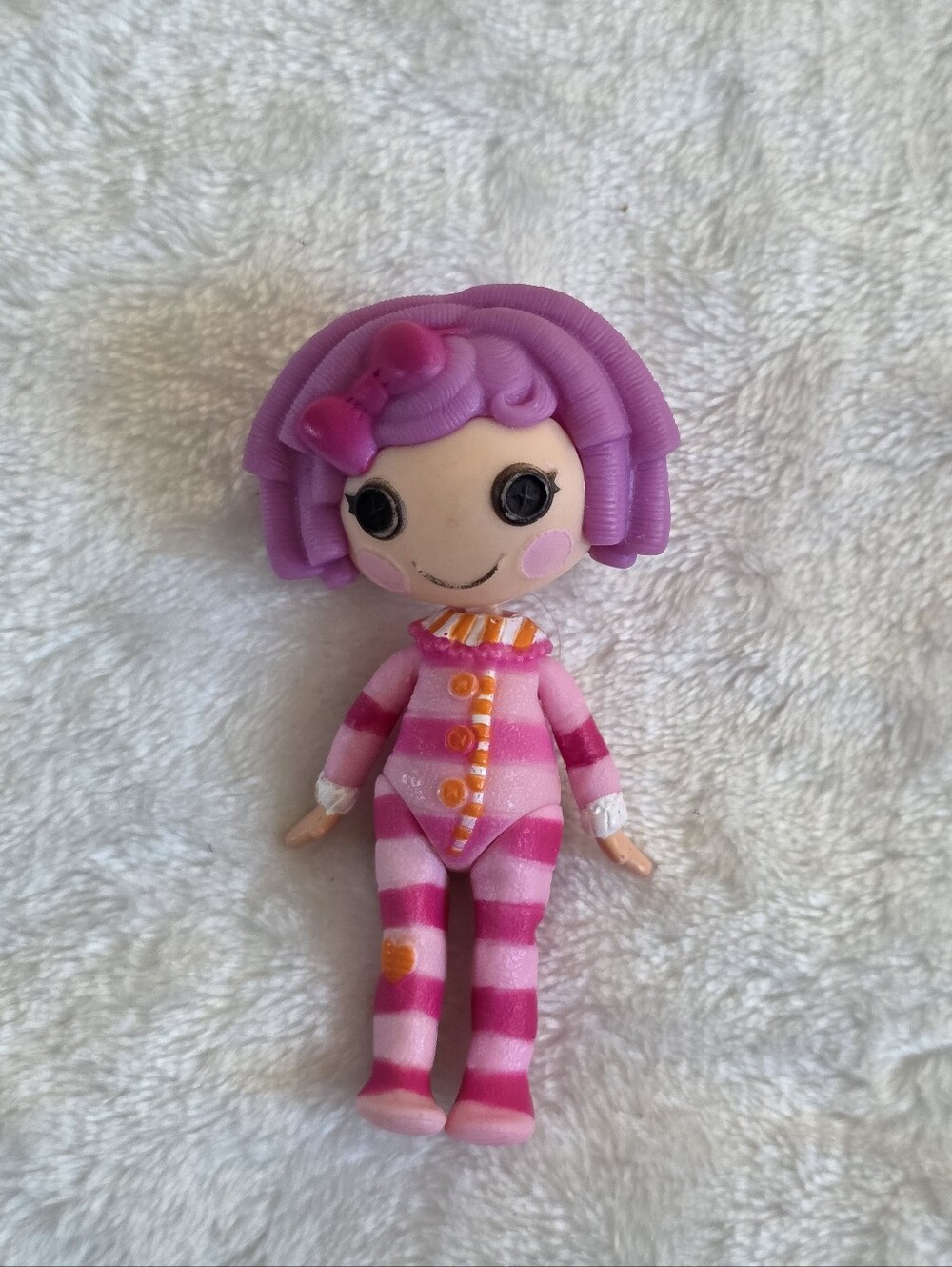 Mini Lalaloopsy 3" Doll Figure - Pillow Featherbed Purple Hair Pink Pajamas